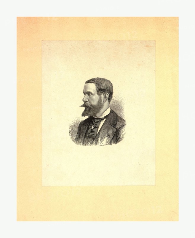 Gaston Tissandier, French balloonist, head-and-shoulders portrait, Smeeton Tilly., between 1860 and 1900