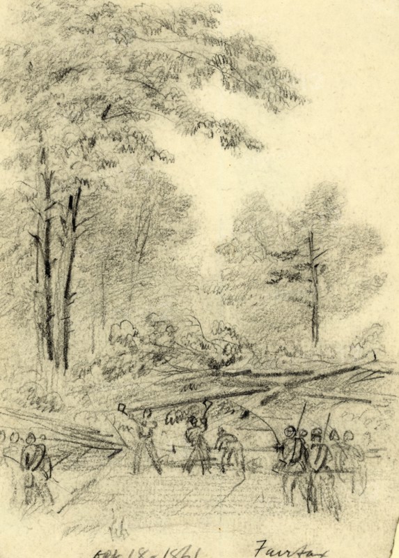 Fairfax, drawing, 1862-1865, by Alfred R Waud, 1828-1891, an american artist famous for his American Civil War sketches, America, US