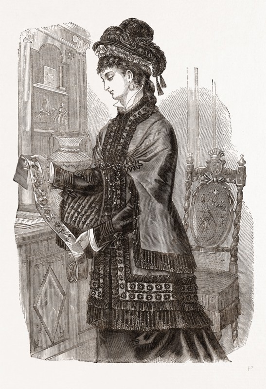THE HILDEGARDE MANTELET, 19th CENTURY  FASHION
