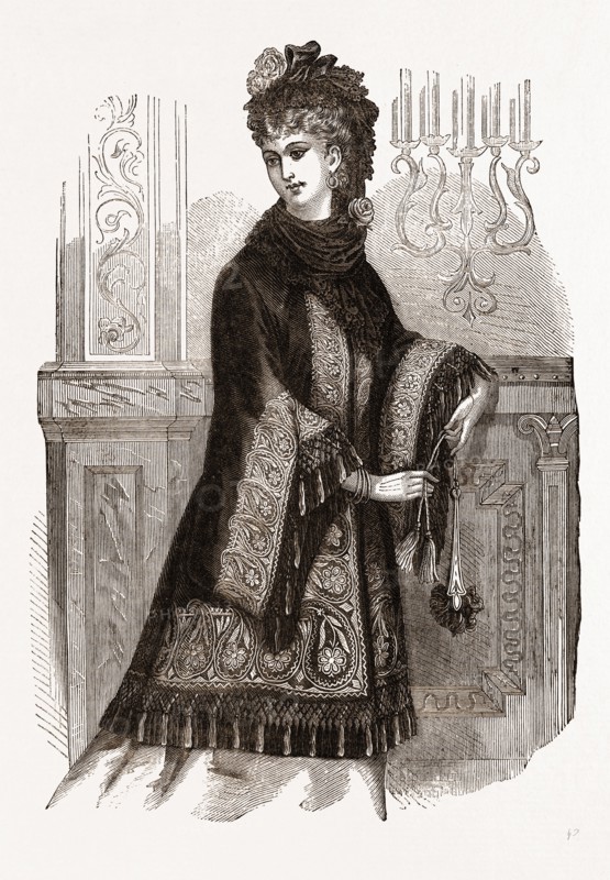 THE STAEL OPERA MANTLE, 19th CENTURY  FASHION