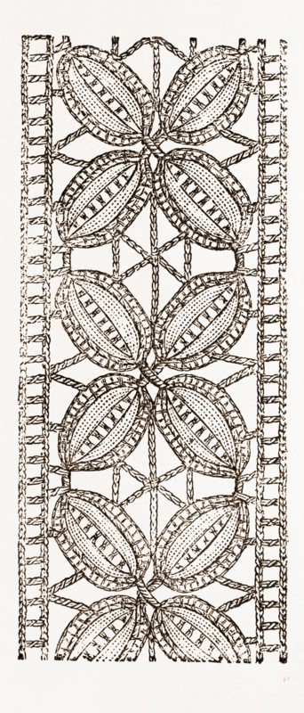 INSERTION FOR UNDERLINEN, NEEDLEWORK, 19th CENTURY EMBROIDERY