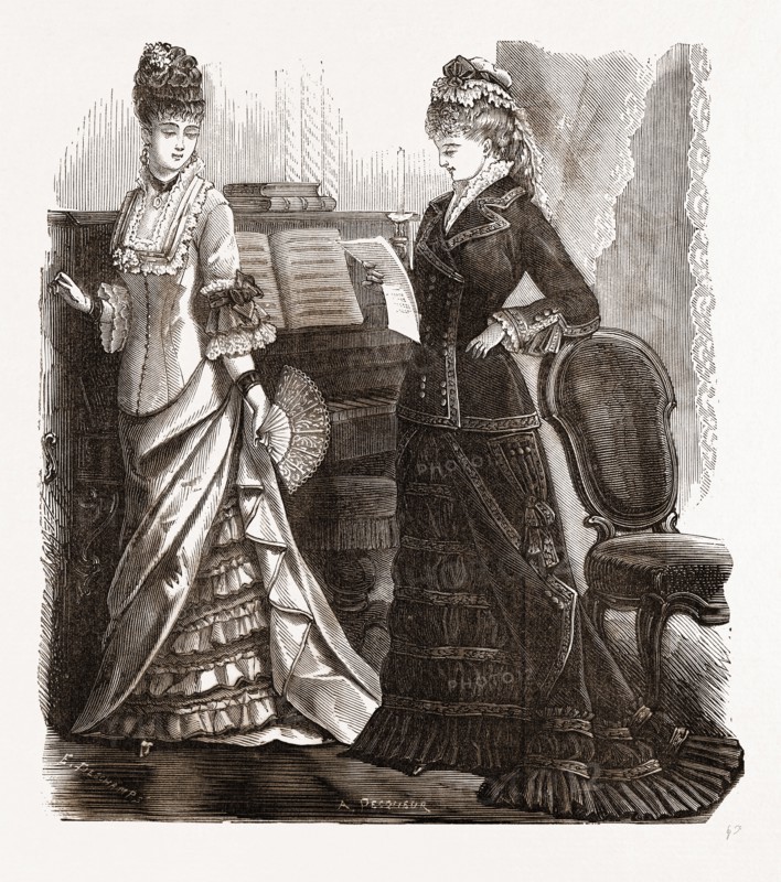 DINNER AND HOME TOILETTES, 19th CENTURY FASHION