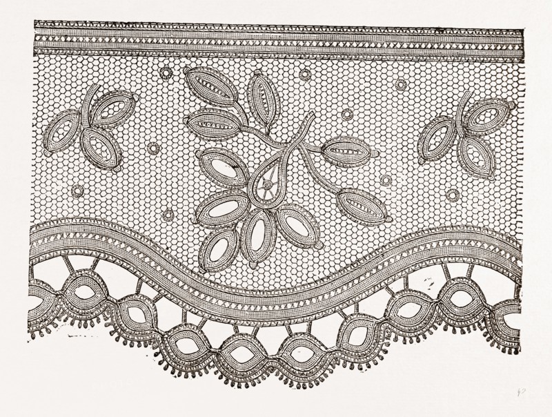 LACE FOR WASHING MATERIALS, NEEDLEWORK, 19th CENTURY EMBROIDERY