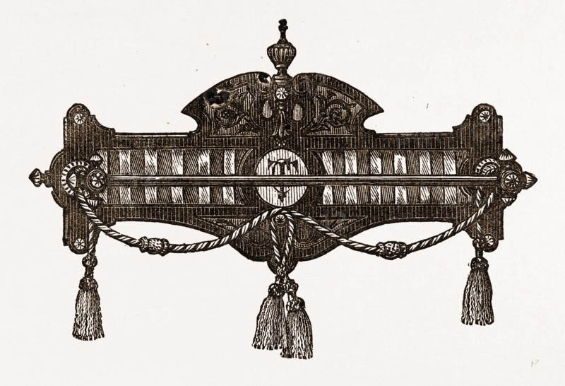 TOWEL- STAND, NEEDLEWORK, 19th CENTURY