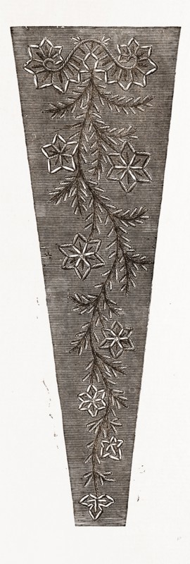 , NEEDLEWORK, 19th CENTURY EMBROIDERY, FASHION