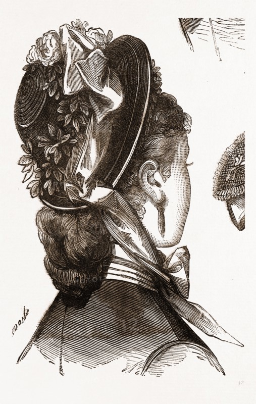 Bonnet, Fashion, NEEDLEWORK, 19th CENTURY EMBROIDERY