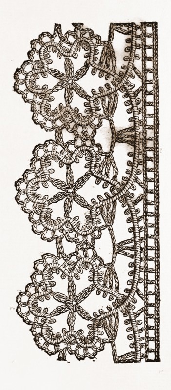 CROCHET LACE, NEEDLEWORK, 19th CENTURY EMBROIDERY