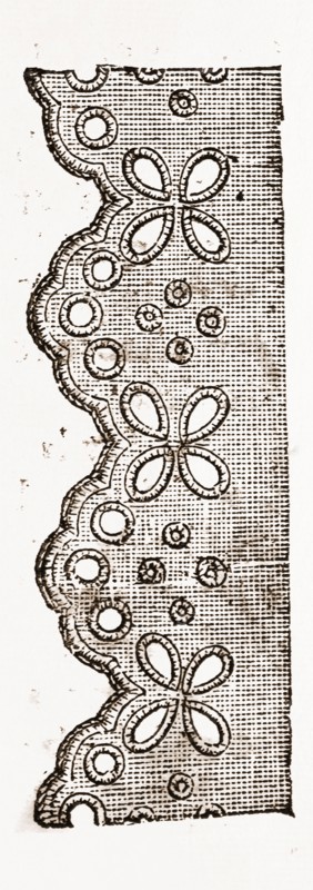 EMBROIDERED EDGING, NEEDLEWORK, 19th CENTURY EMBROIDERY
