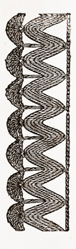 LACE EDGING, NEEDLEWORK, 19th CENTURY