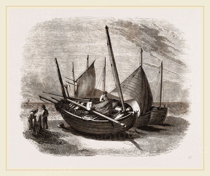 Fishing-boats at Hastings, UK