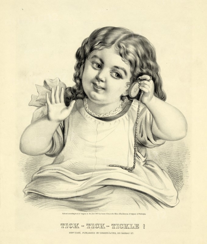 Tick--tick--tickle!; Currier & Ives.,; New York : Published by Currier & Ives, c1873.; 1 print : lithograph ; 43.5 x 34 cm.