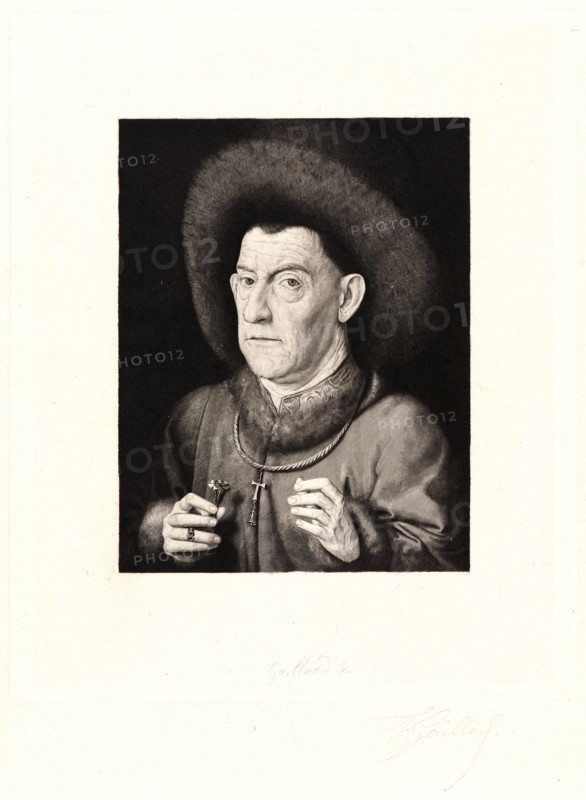 Claude-Ferdinand Gaillard (French, 1834 - 1887). Man with the Pink, 19th century. Engraving.