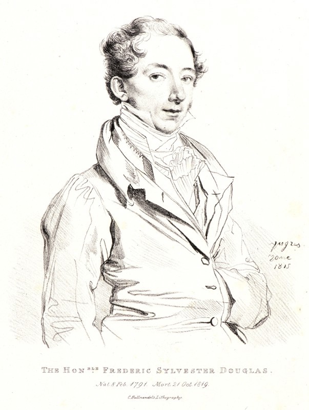 After Jean-Auguste-Dominique Ingres (French, 1780 - 1867). Hon. Frederick Sylvester North Douglas, ca. 1820-1840. Lithograph on Whatman paper.