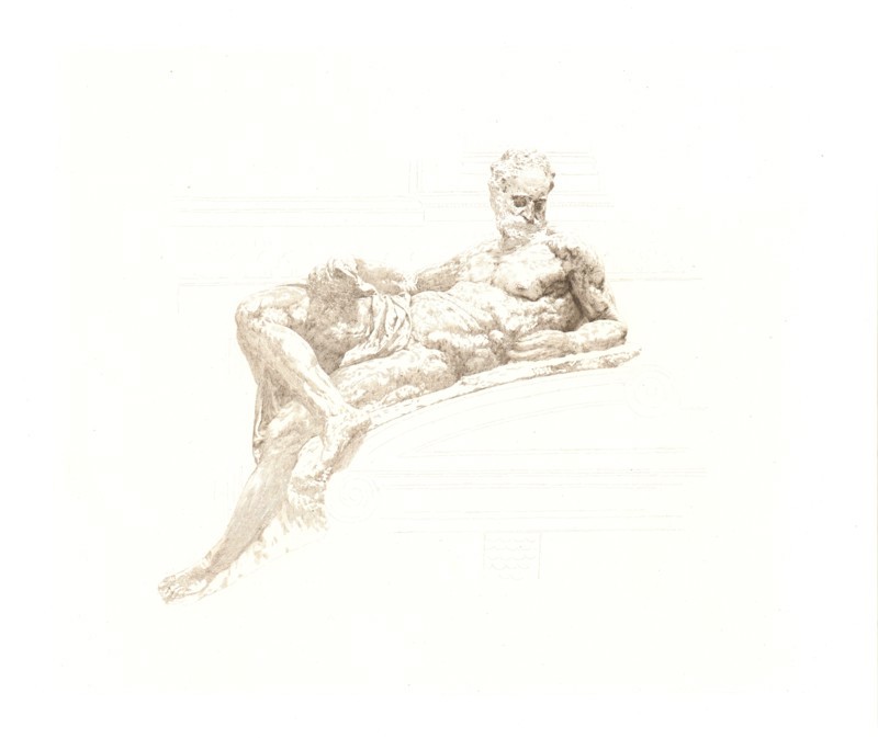 Claude-Ferdinand Gaillard (French, 1834 - 1887) after Michelangelo Buonarroti (Italian, 1475 - 1564). Le Crépuscule, ca. 1876. Engraving. Second state.