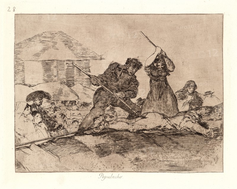 Francisco de Goya (Spanish, 1746-1828). Rabble (Populacho), 1810-1815, printed 1863. From The Disasters of War (Los Desastres de la Guerra). Etching and aquatint.