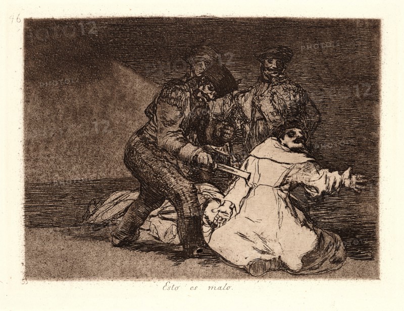 Francisco de Goya (Spanish, 1746-1828). This Is Bad (Esto Es Malo), 1810- 1815 (printed 1863). From The Disasters of War (Los Desastres de la Guerra). Etching and aquatint.