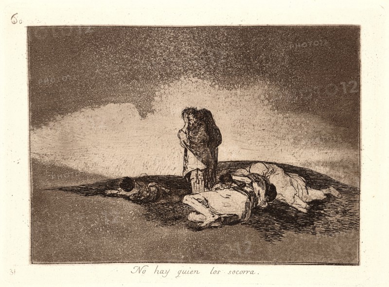Francisco de Goya (Spanish, 1746-1828). There Is No One to Help Them (No Hay Quien los Socorra), 1810-1815, printed 1863. From The Disasters of War (Los Desastres de la Guerra). Etching and aquatint.