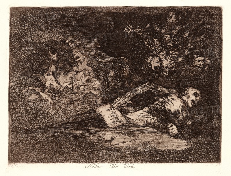 Francisco de Goya (Spanish, 1746-1828). Nothing. The Event Will Tell (Nada. [Ello DirÃ¡]), 1810-1815, printed 1863. From The Disasters of War (Los Desastres de la Guerra). Etching and aquatint.