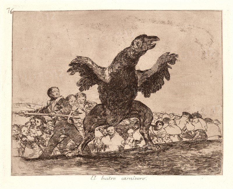 Francisco de Goya (Spanish, 1746-1828). The Carnivorous Vulture (El Buitre CarnÃ­voro), 1810-1815, printed 1863. From The Disasters of War (Los Desastres de la Guerra). Etching and aquatint.