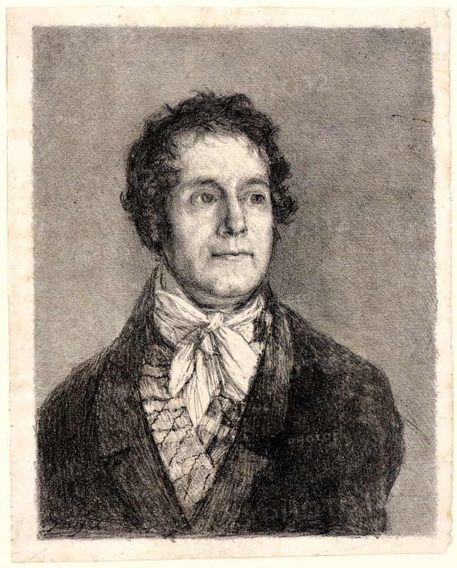 Francisco de Goya (Spanish, 1746-1828). Portrait of the Printer Cyprien-Charles-Marie Nicolas Gaulon (Portrait de Lâ€ôImprimeur Gaulon), ca. 1825-1826. Lithograph on wove paper. First state. Image 265 mm x 208 mm, sheet 285 mm x 232 mm.