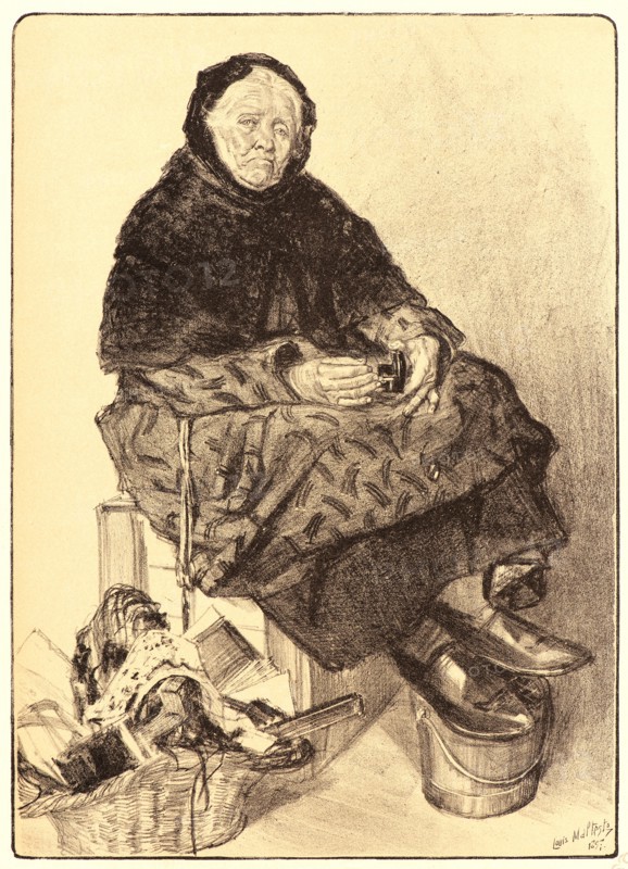 Louis Malteste (French, active 19th century). Marchande de Lacets, 1897. Lithograph on wove paper. Sheet: 405 mm x 308 mm (15.94 in. x 12.13 in.).