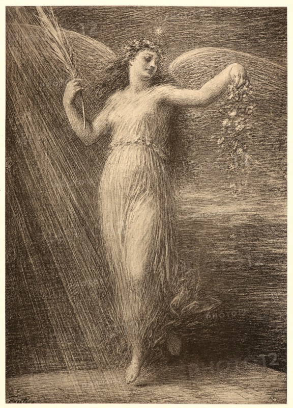 Henri Fantin-Latour (French, 1836 - 1904). Immortality (Immortalité), ca. 1898. Collotype after a lithograph on wove paper. Sheet: 405 mm x 308 mm (15.94 in. x 12.13 in.).