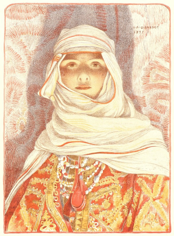 Louis Auguste Girardot (French, 1858 - 1933). Femme du Riff, 1897. Color lithograph on wove paper. Sheet: 405 mm x 308 mm (15.94 in. x 12.13 in.).