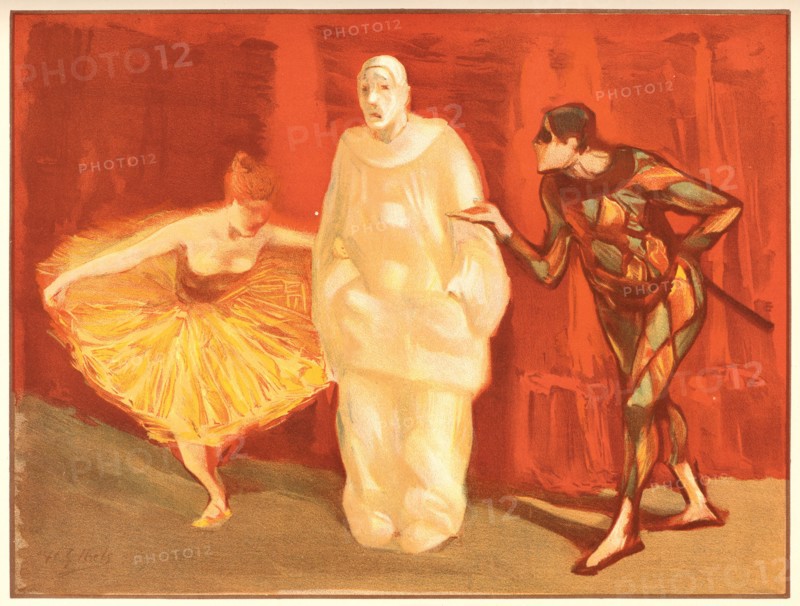 Henri Gabriel Ibels (French, 1867 - 1936). Pantomime, ca. 1898. Color lithograph on wove paper. Sheet: 405 mm x 308 mm (15.94 in. x 12.13 in.).