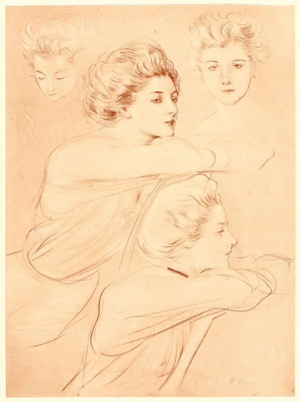 Paul César Helleu (French, 1859 - 1927). Parisienne, ca. 1898. Collotype after a drawing on wove paper. Sheet: 405 mm x 308 mm (15.94 in. x 12.13 in.).