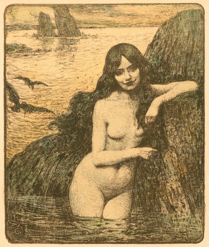 Charles FrancÂ¸ois Prosper Guérin (French, 1875 - 1939). Sirene, 1899. Lithograph on wove paper. Sheet: 405 mm x 308 mm (15.94 in. x 12.13 in.).