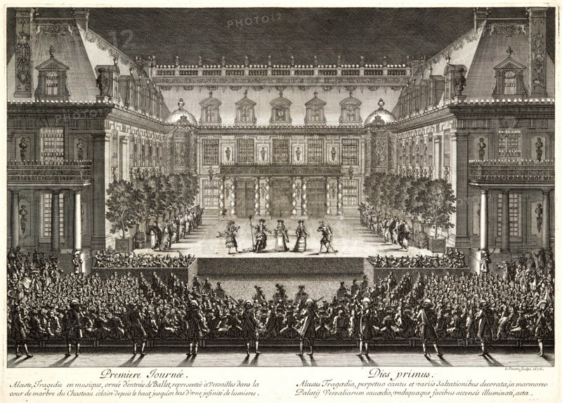 Jean Le Pautre (French, 1618-1682). Premiere Journee from â€úDivertissements donnes par le Roiâ€ù, 1676. From Entertainments Given by The King (Divertissements donnes par le Roi). Engraving.