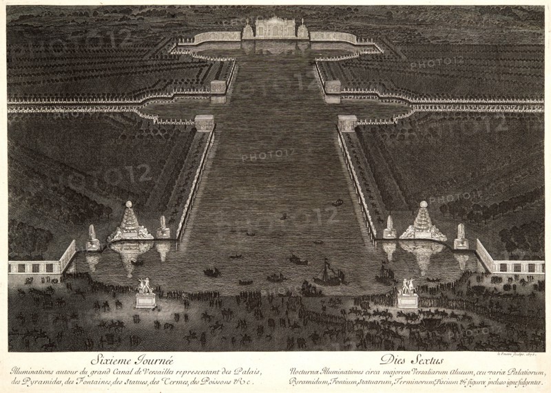Jean Le Pautre (French, 1618-1682). Sixieme Journee from â€úDivertissements donnes par le Roiâ€ù, 1676. From Entertainments Given by The King (Divertissements donnes par le Roi). Engraving.