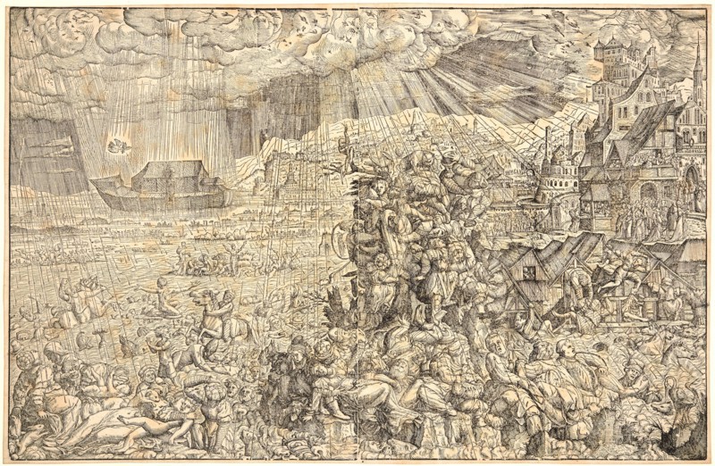 Melchior Lorck (aka Melchior Lorichs, Danish, 1526/1527-after 1588). The Flood, 16th century. Woodcut.