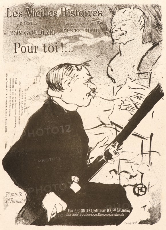 Henri de Toulouse-Lautrec (French, 1864 - 1901). For You! (Pour Toi!), 1893. Photolithograph on India wove paper. Image: 270 mm x 195 mm (10.63 in. x 7.68 in.). Only state.