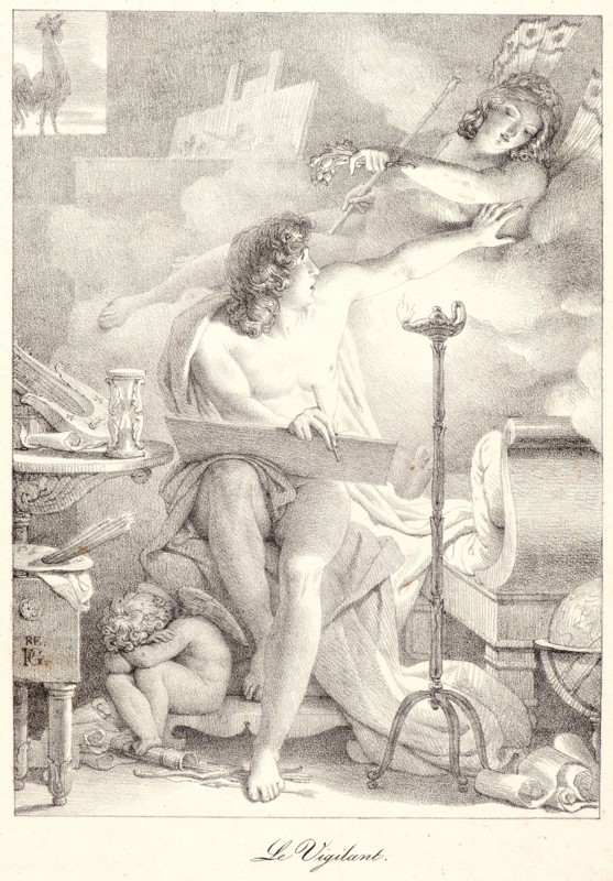 Pierre Guérin (French, 1774 - 1833). The Vigilant One (Le Vigilant), 1817-1818. Lithograph.