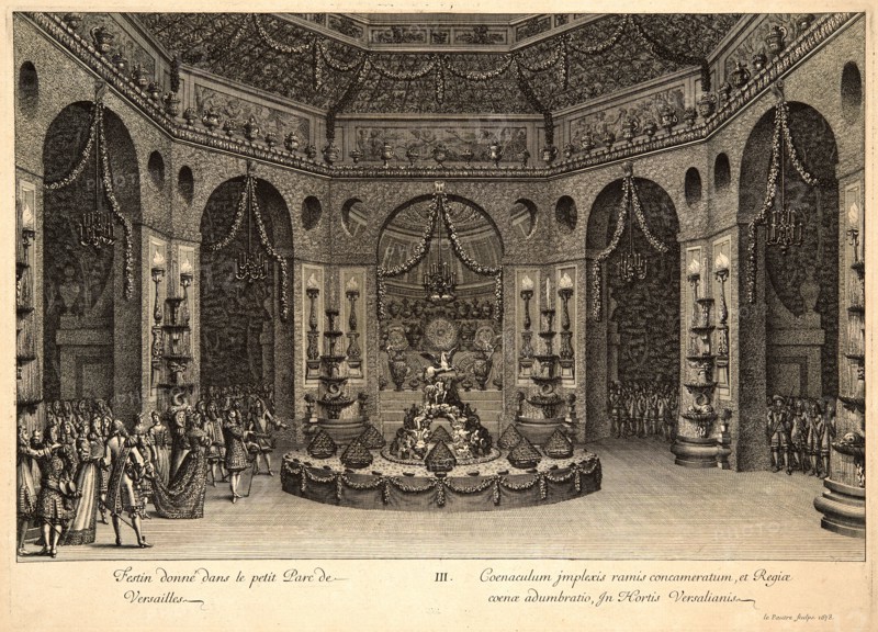 Jean Le Pautre (French, 1618-1682). Festin donne dans le petit Parc de Versailles, 1678. From Le Relation de la feste de Versailles du 18 Juillet 1668. Engraving.