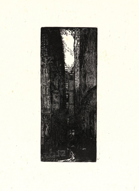 Auguste Louis LepÃ¨re (French, 1849 - 1918). Image from â€úLa BiÃ¨vre, Les Gobelins, Saint-Séverinâ€ù, ca. 1901. Wood engraving on wove paper. Sheet: 289 mm x 201 mm (11.38 in. x 7.91 in.) (sheet dimensions are approximate for each print).