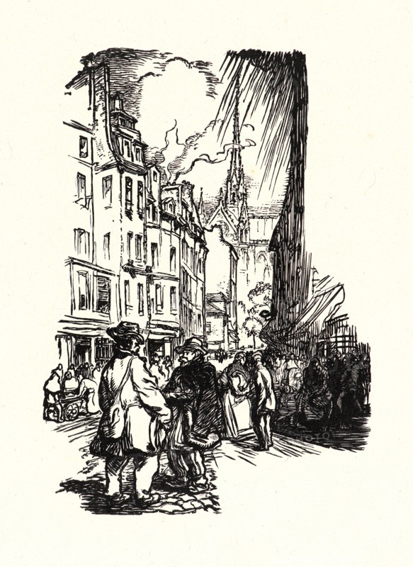 Auguste Louis LepÃ¨re (French, 1849 - 1918). Image from â€úLa BiÃ¨vre, Les Gobelins, Saint-Séverinâ€ù, ca. 1901. Wood engraving on wove paper. Sheet: 289 mm x 201 mm (11.38 in. x 7.91 in.) (sheet dimensions are approximate for each print).