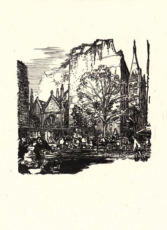 Auguste Louis LepÃ¨re (French, 1849 - 1918). Image from â€úLa BiÃ¨vre, Les Gobelins, Saint-Séverinâ€ù, ca. 1901. Wood engraving on wove paper. Sheet: 289 mm x 201 mm (11.38 in. x 7.91 in.) (sheet dimensions are approximate for each print).