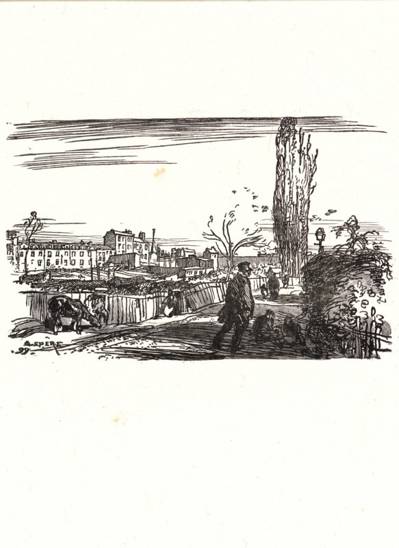 Auguste Louis LepÃ¨re (French, 1849 - 1918). Image from â€úLa BiÃ¨vre, Les Gobelins, Saint-Séverinâ€ù, ca. 1901. Wood engraving on wove paper. Sheet: 289 mm x 201 mm (11.38 in. x 7.91 in.) (sheet dimensions are approximate for each print).