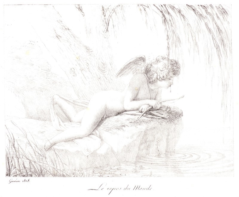 Pierre Guérin (French, 1774 - 1833). Le Repos du Monde, 1818. Lithograph on wove paper. Image: 182 mm x 242 mm (7.17 in. x 9.53 in.).