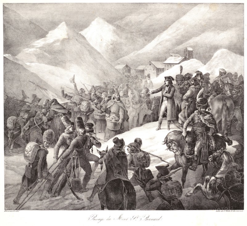 Théodore Géricault (French, 1791 - 1824). The St. Bernard Pass (Passage du Mont. St. Bernard), 1822. Lithograph on wove paper. Image: 355 mm x 410 mm (13.98 in. x 16.14 in.). Third of four states, before Napoleon's hair was shortened.