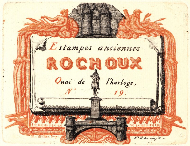 Charles Meryon (French, 1821 - 1868). Adresse de Rochoux, 19th century. Etching.