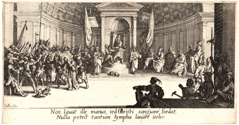 Jacques Callot (French, 1592 - 1635). The Sentence of Death (La condamnation Ã  mort), 1618. From The Large Passion. Etching. First of four states.