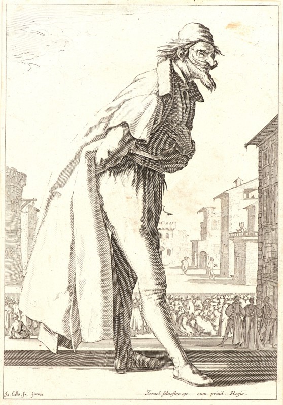 Jacques Callot (French, 1592 - 1635). Cassander, 1618. From The Three Actors (Les Trois Pantalons). Etching and engraving. Second state.