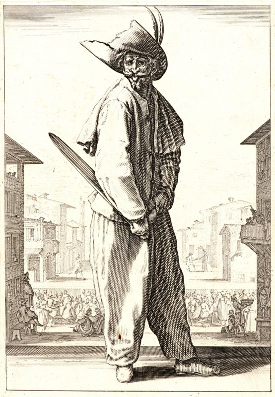 Jacques Callot (French, 1592 - 1635). The Rogue, 1618. From The Three Actors (Les Trois Pantalons). Etching and engraving.