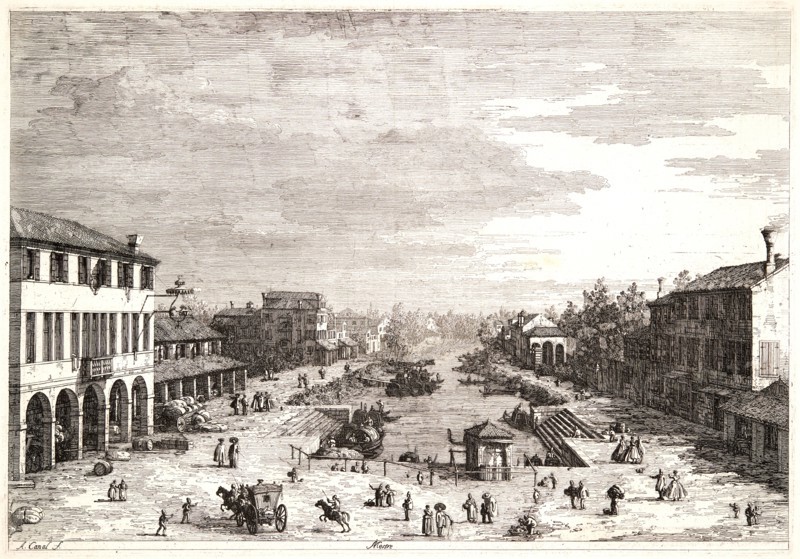 Canaletto (aka Antonio Canale) (Italian, 1697 - 1768). Mestre, 18th century. First state.