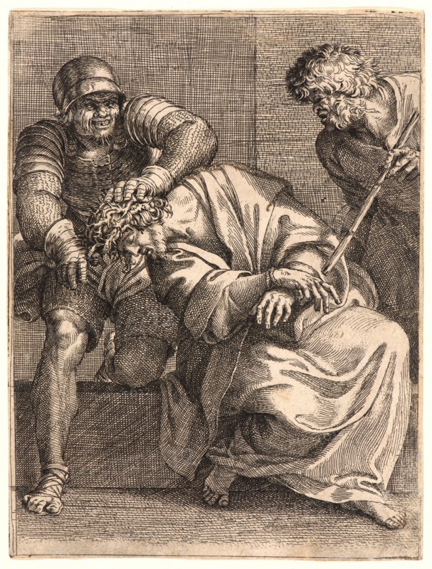 Annibale Carracci (Italian, 1560 - 1609). Christ Crowned with Thorns, 1608. Etching. First state.