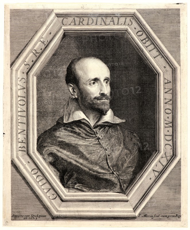 Jean Morin (French, ca. 1590 - 1650). Cardinal Guido Bentivoglio, 17th century. Etching and engraving.