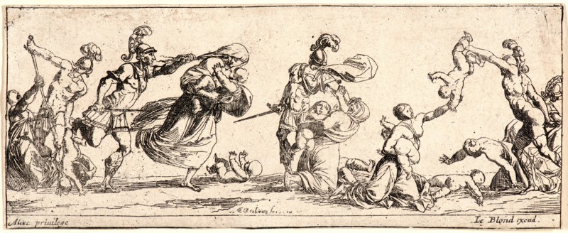 Pierre Brebiette (French, ca. 1598 - 1650). Slaughter of the Innocents, 17th century. Etching.